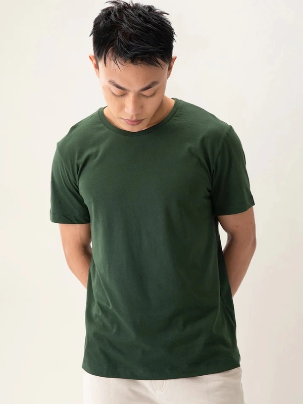 Fambruh Men tshirt Solid Round Neck Regular Sleeves  T-shirt - XL