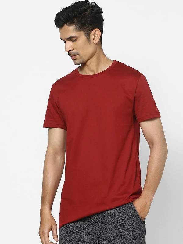Men tshirt Solid Round Neck Regular Sleeves  T-shirt - XXL