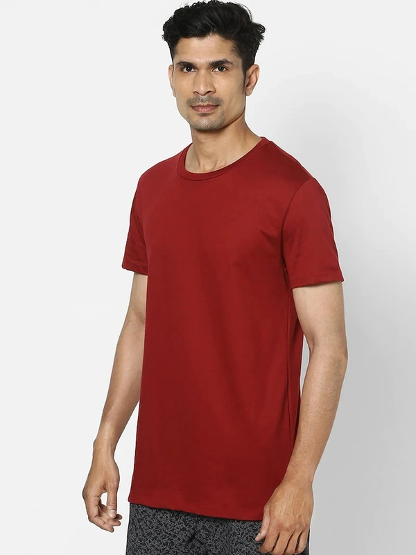 Men tshirt Solid Round Neck Regular Sleeves  T-shirt - XL