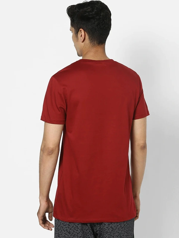 Men tshirt Solid Round Neck Regular Sleeves  T-shirt - XL