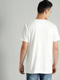 Men tshirt Solid Round Neck Regular Sleeves  T-shirt - XL
