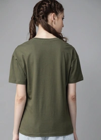 Fambruh Women T Shirt Cotton Solid Women Half Sleeves Slim Tshirt - S