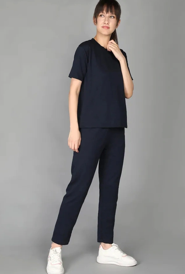 Fambruh Women T Shirt Cotton Solid Women Half Sleeves Slim Tshirt - XL