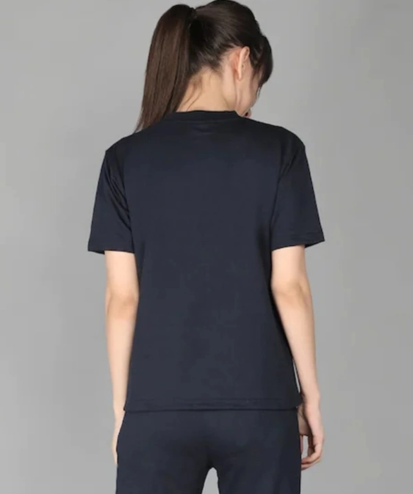 Fambruh Women T Shirt Cotton Solid Women Half Sleeves Slim Tshirt - L