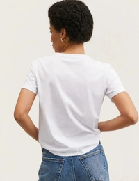 Fambruh Women T Shirt Cotton Solid Women Half Sleeves Slim Tshirt - L
