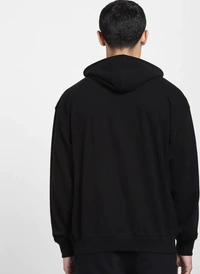 Fambruh  Men Full Sleeve Solid Black Hoodie - M