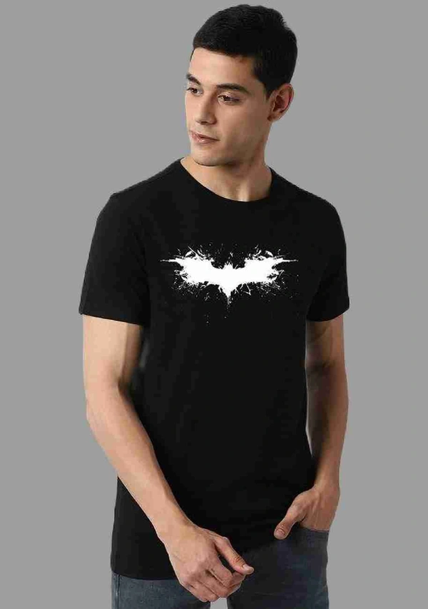Fambruh Black Batman Printed T Shirt Men - M