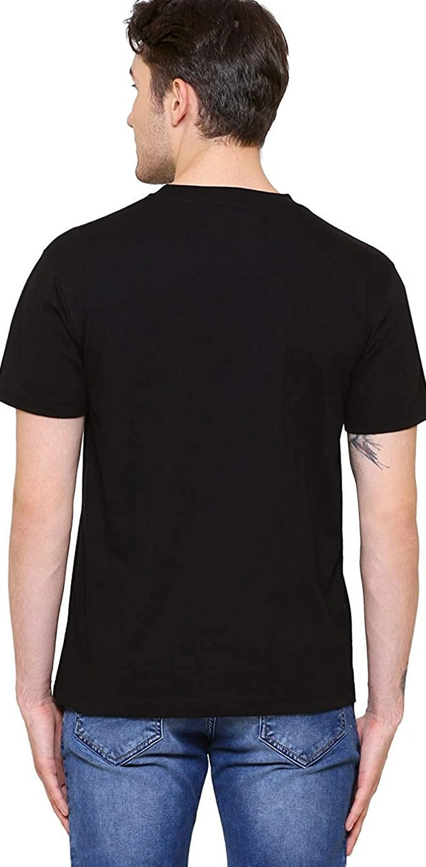 Fambruh Black Stay Wild And Free Printed T Shirt Men - L