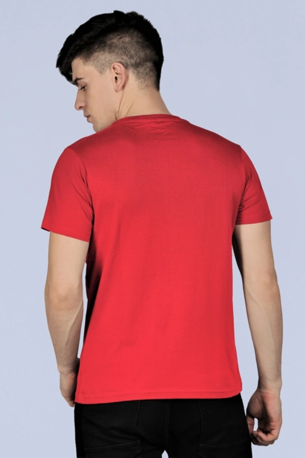 Fambruh Men Solid Red T-shirt - S