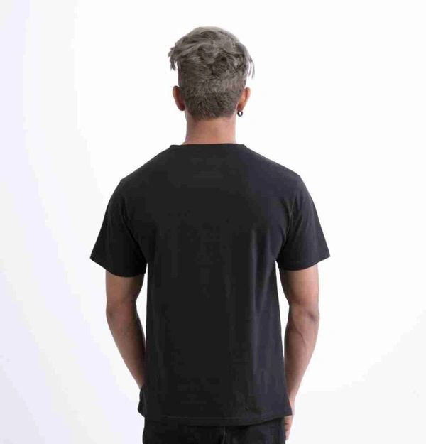 Fambruh Danish Zehen Chaos Printed Black T Shirt For Men - L
