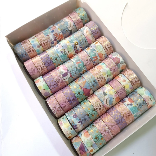 Golden Foiled Washi Tape 5pc Pack 