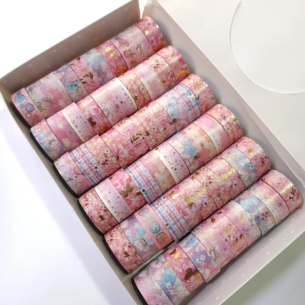 Golden Foiled Washi Tape 5pc Pack 
