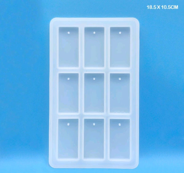 Round Photo Keychain Mold With Hole 9cavity
