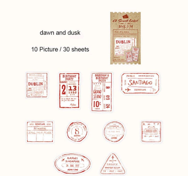 Small Label Cutout Sticker (30pc)