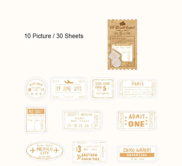 Small Label Cutout Sticker (30pc)