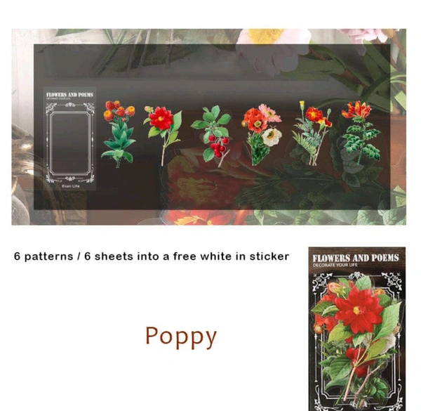 Journal Scrapbooking Flower (6pc)