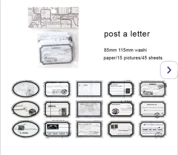 Vintage Collection Stickers 45pc