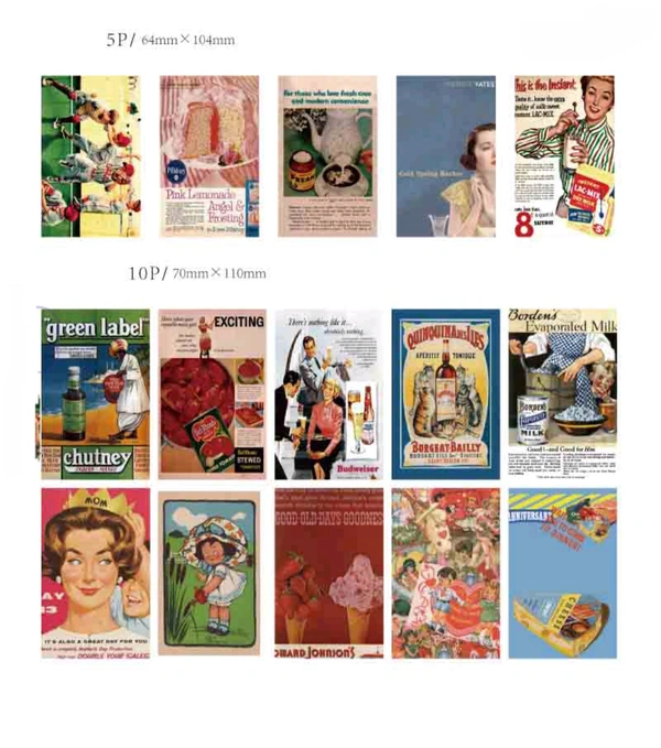 Sulphuric Paper And  Figure Stickers (60pc)