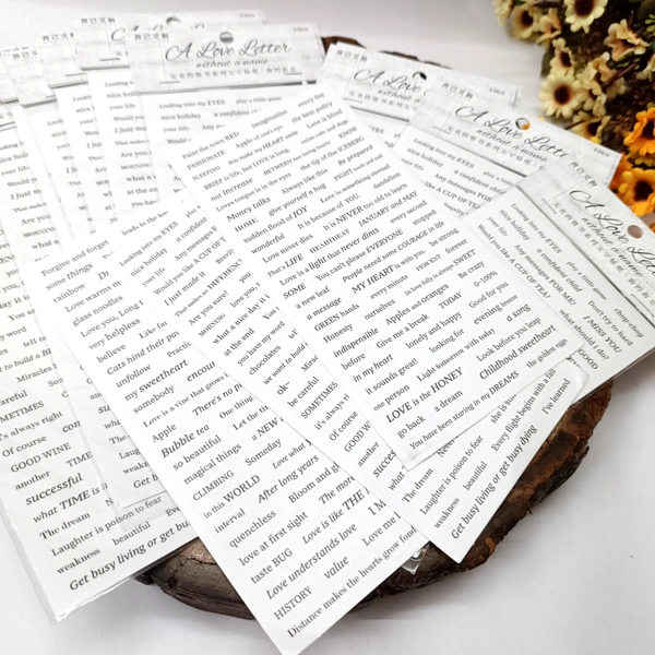 3 Sheets Sentiment Sticker Pack 