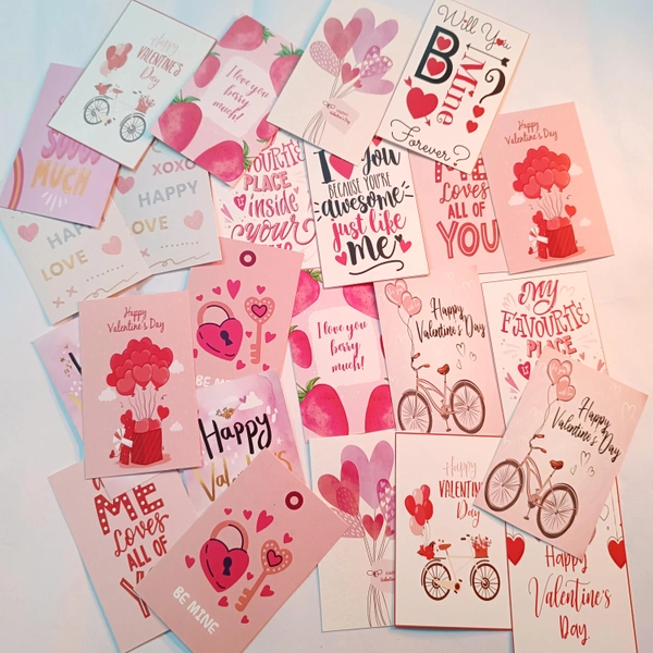 50 Pcs Valentine Cards 