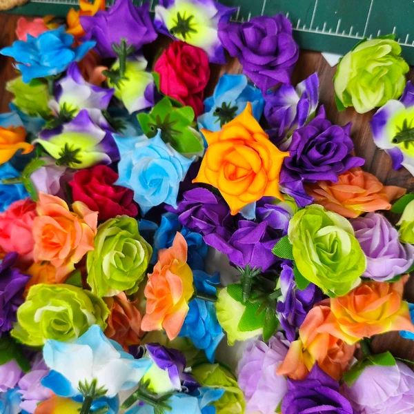 Artificial Rose Pack Of Mix 10 Pcs  - 4CM