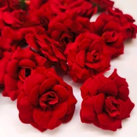 Velvet White And Red Roses Pack Of 50 Pcs 