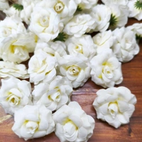 Velvet White And Red Roses Pack Of 50 Pcs 