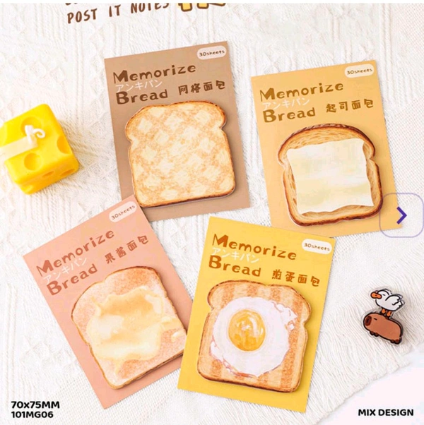 Anime Bread Sticky Notes 