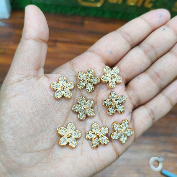 Flower Diamond Plastic Charm 10 Pc 