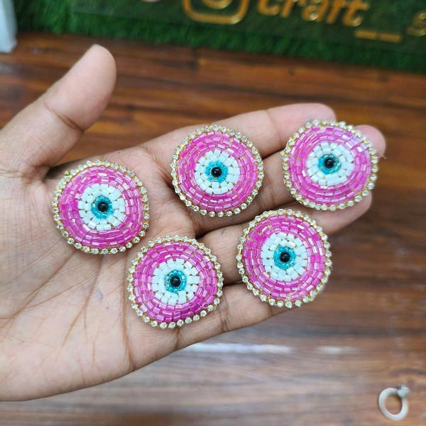 Evil Eye Patch Pack Of 10 Pc (Magenta)