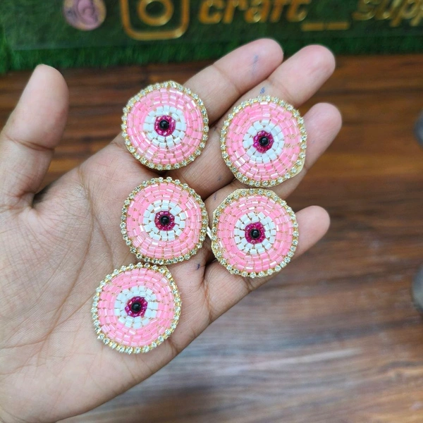 Evil Eye Patch Pack Of 10 Pc (Pink)