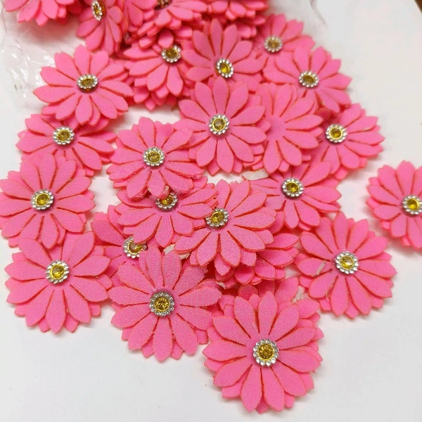 Artificial Cloth Flower Pack Of 10 Pc (Pink) 