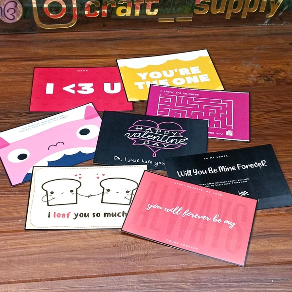 8 Pc Valentines Week Cards 