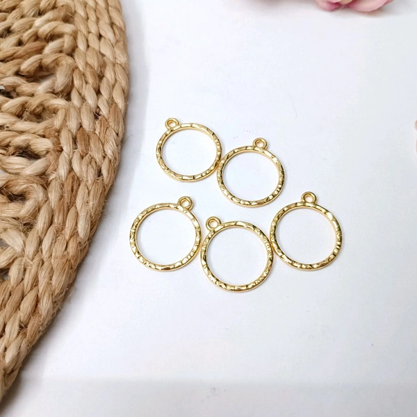 Round 5pc Pendant Bezel Gold 
