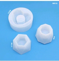 3pc Planter  Candle / Concrete/ Resin Mold 