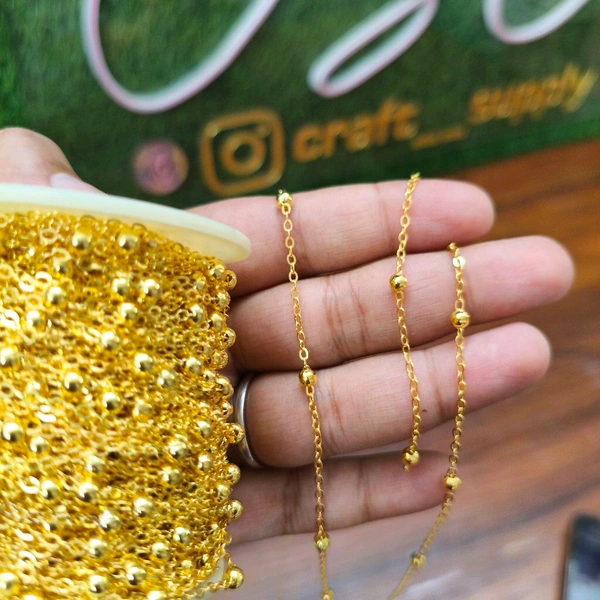 Golden Moti Chain 50 Mtrs Roll 