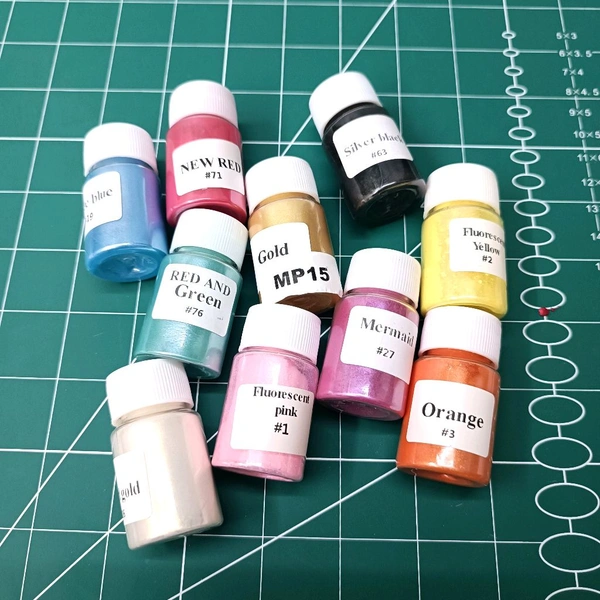 Mica Powder Pigments Combo Of 10Different Shades 
