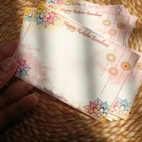 3"4.5 Inches Rakhi Packing Cards 30 Pcs And 30 Plastic Cover Combo 
