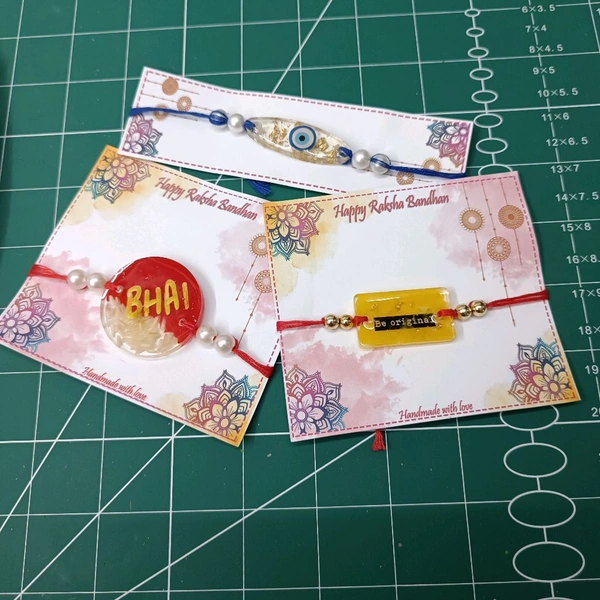 3"4.5 Inches Rakhi Packing Cards 30 Pcs And 30 Plastic Cover Combo 