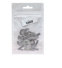 Acrylic Number Clock Digits Pack Silver 