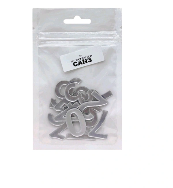 Acrylic Number Clock Digits Pack Silver 