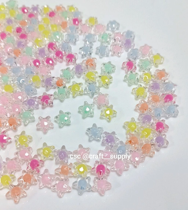 Jewellery Making Crystal Beads (Small Star)25 Grms 