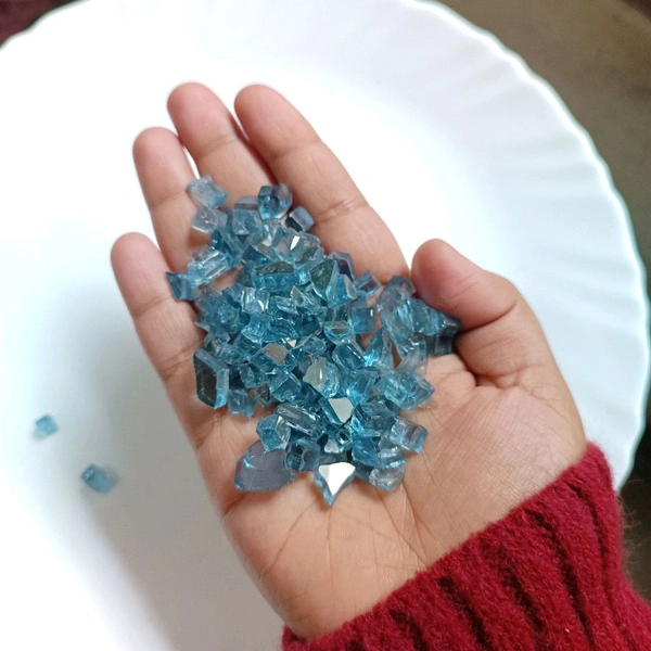 Firepet Glass 100 Grms Blue  Silver 