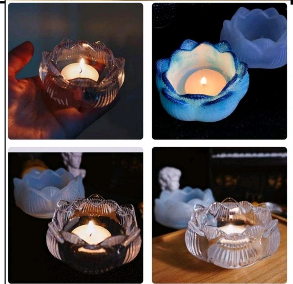 Lotus 🪷 Tealight Holder Mold Cremic / Resin 