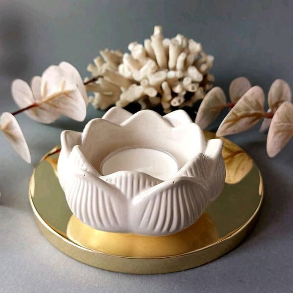 Lotus 🪷 Tealight Holder Mold Cremic / Resin 