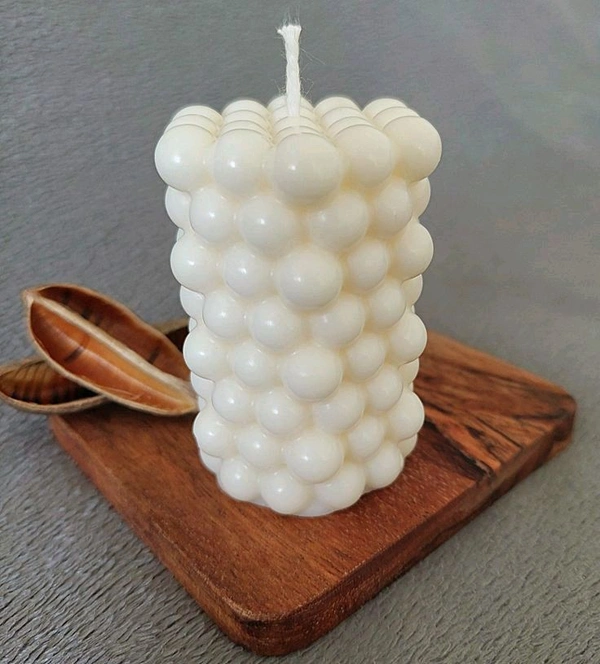 Hexagon Bubble Candle Mold 4" Inch