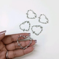 Heart 5pc Bezel Silver