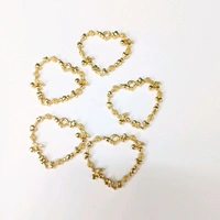 Heart 5pc Bezel Golden 
