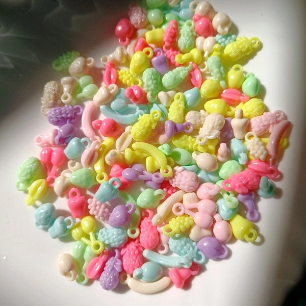 Jewellery Making Charms /  Beads 25 Grms (Fruits)