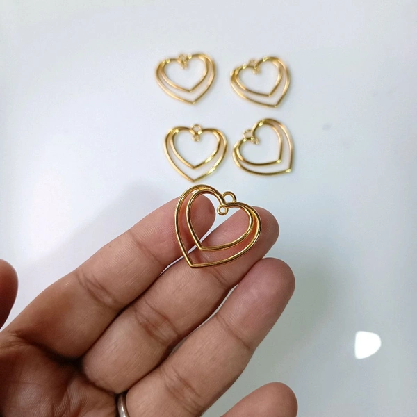 Dual Heart Golden Bezel 5pc